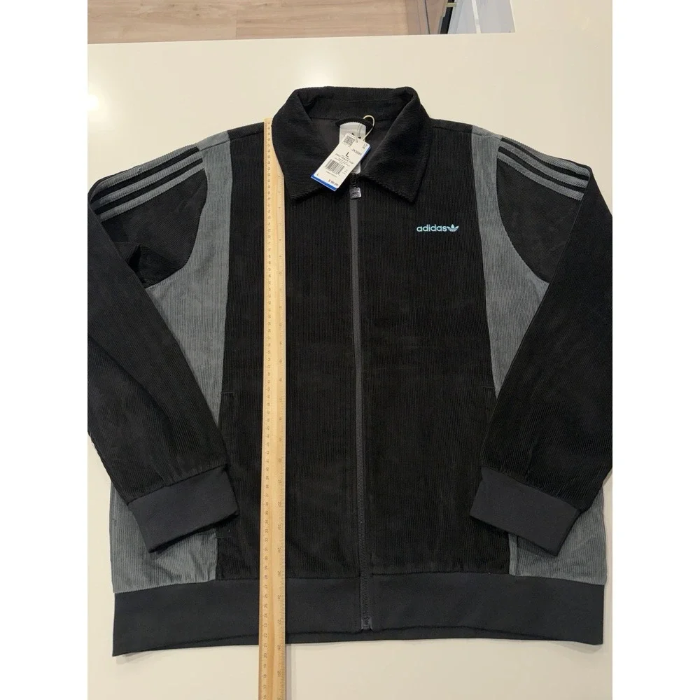 Adidas Originals Pro Track Top Corduroy Black JX3085 Mens Large NWT